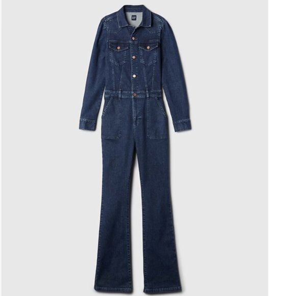 GAP Western Denim Jumpsuit - Picture 1 of 4